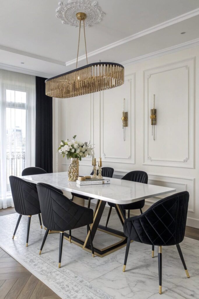 Stylish Two-Tone Dining