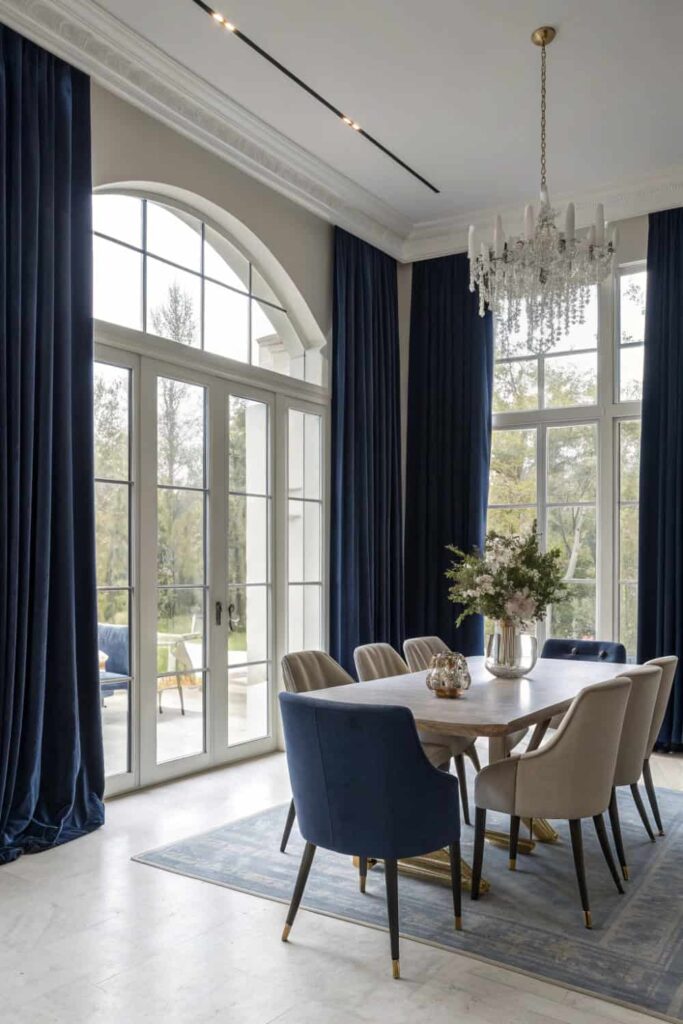 Soft Dining Window Decor