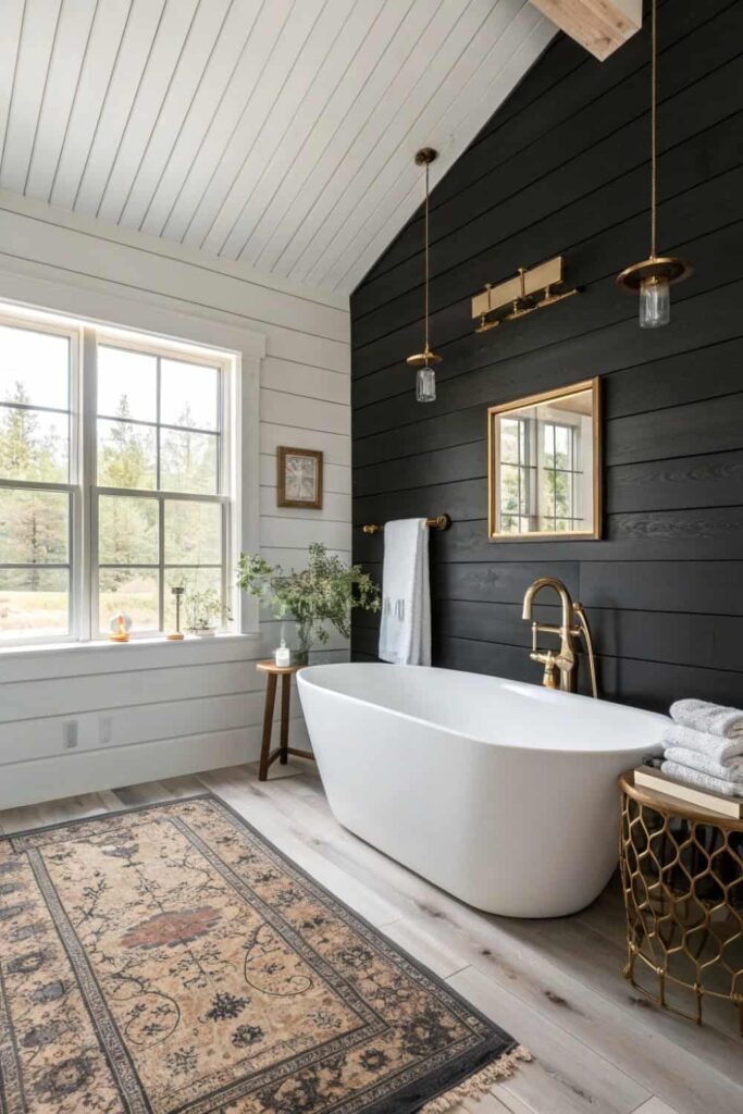 Farmhouse Black Shiplap Edge