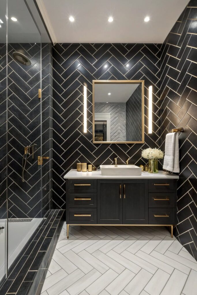 Black Subway Tile Twist
