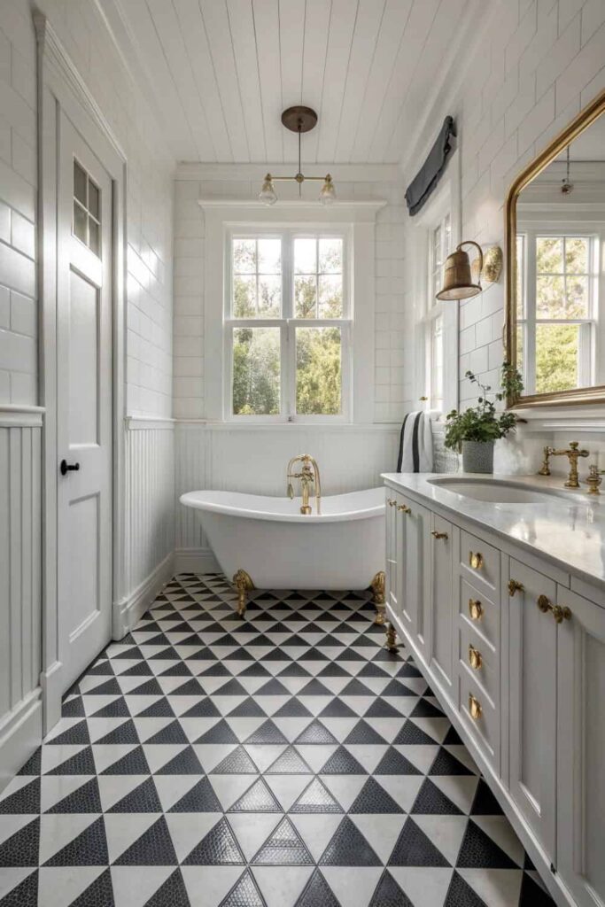 Black and White Vintage Floor Drama
