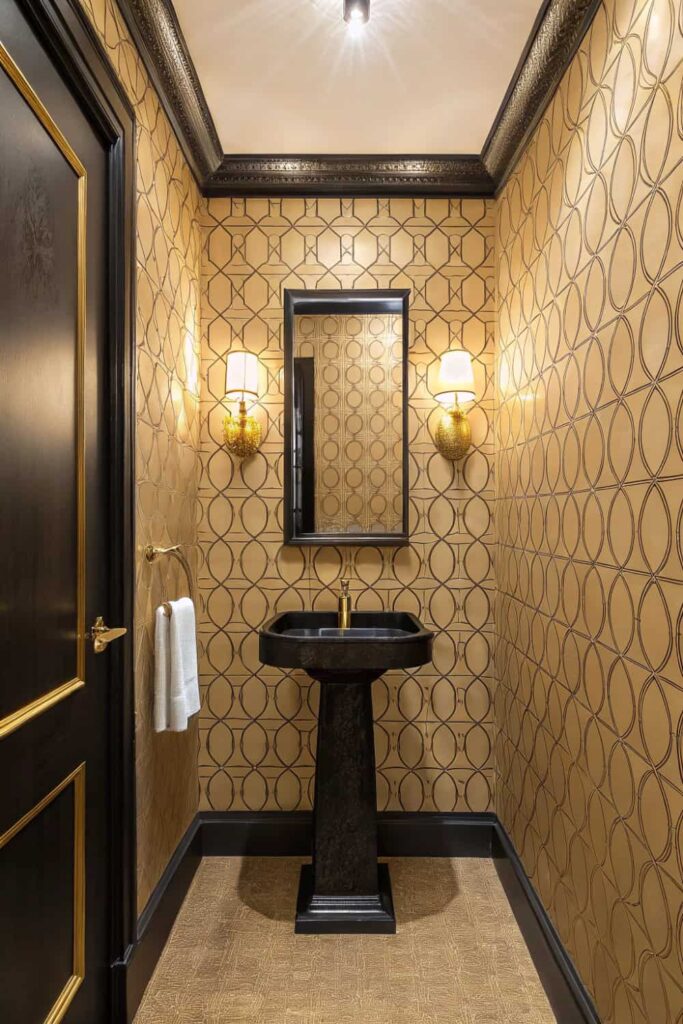 Jewel Box Powder Room Wallpaper