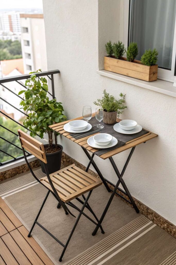 Compact Balcony Dining