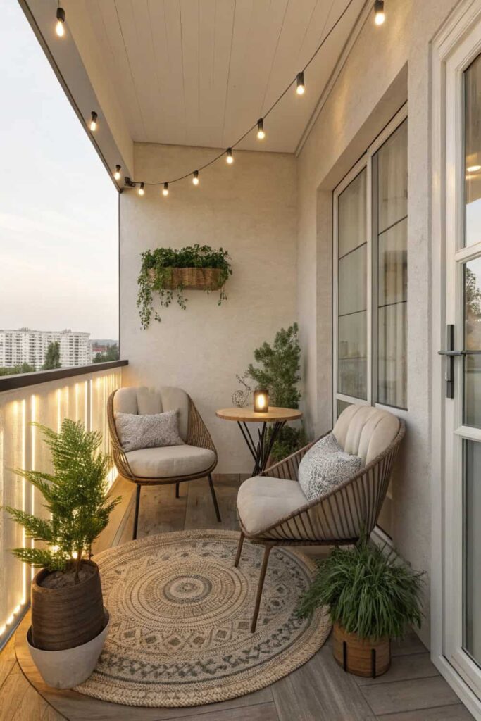 Cozy Apartment Balcony Decorating