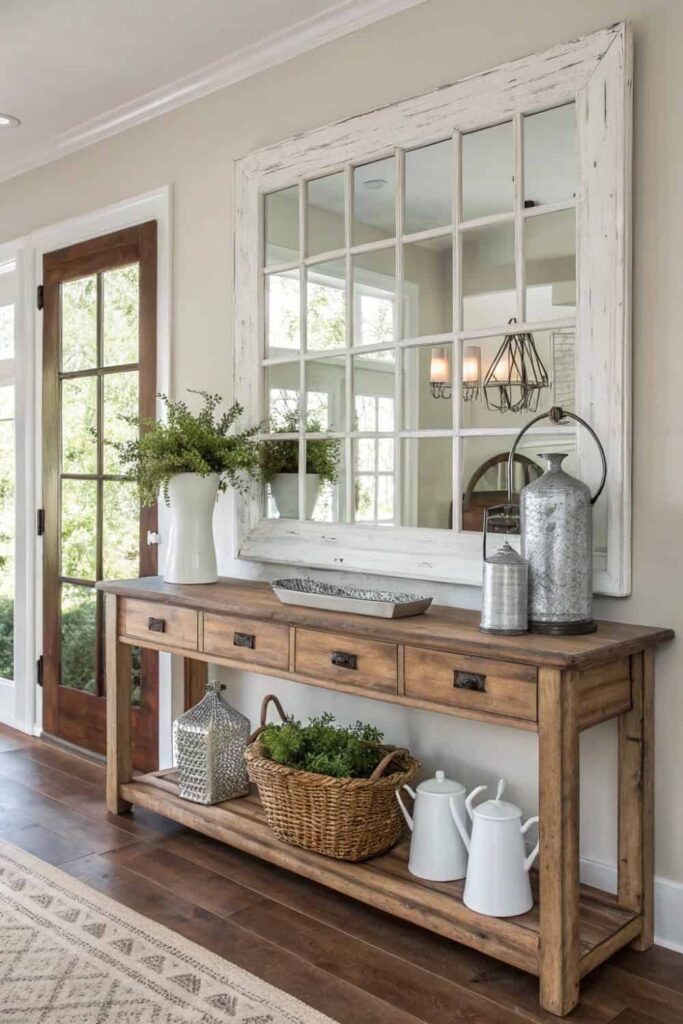Charming Paneled Mirror