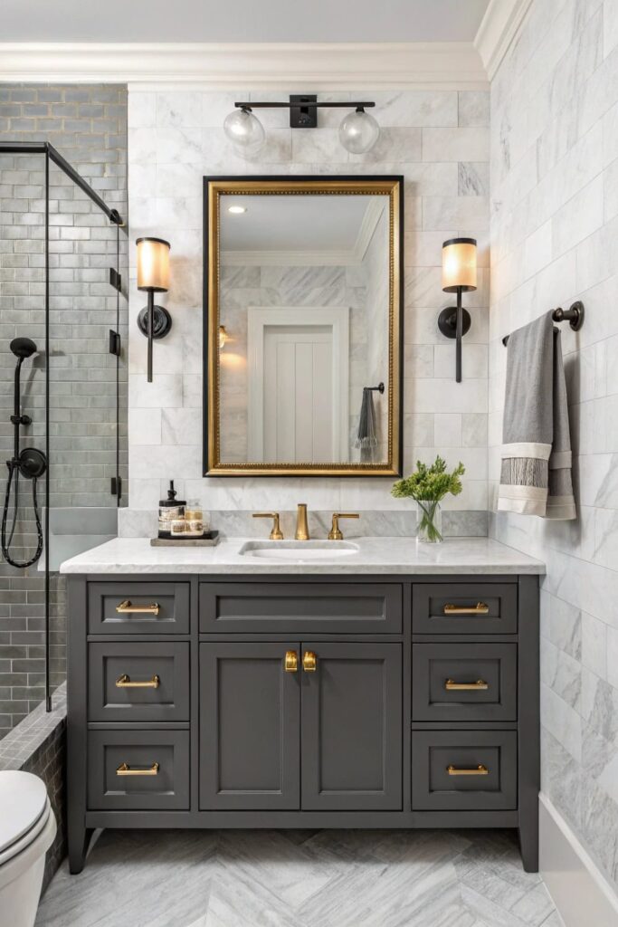 Mixed Metal Bathroom