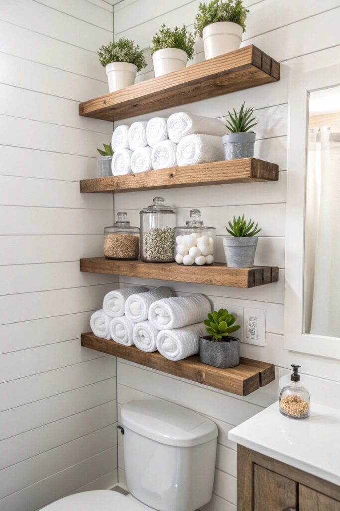 Styled Bathroom Shelves