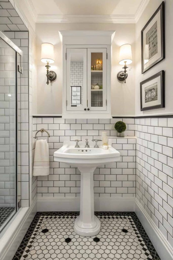 Classic Powder Room Space-Saver