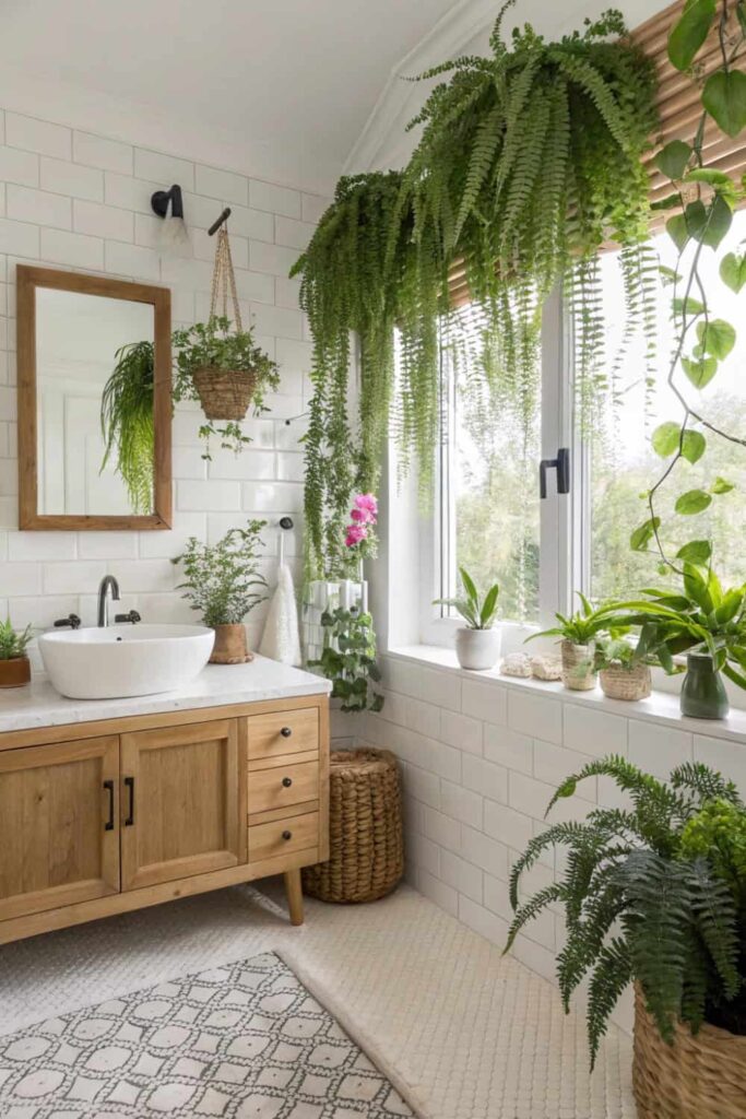 Green Bathroom Look
