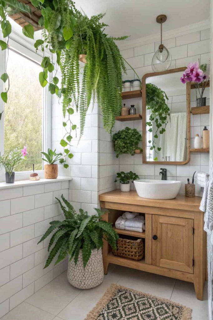 Fresh Plant Filled Bath