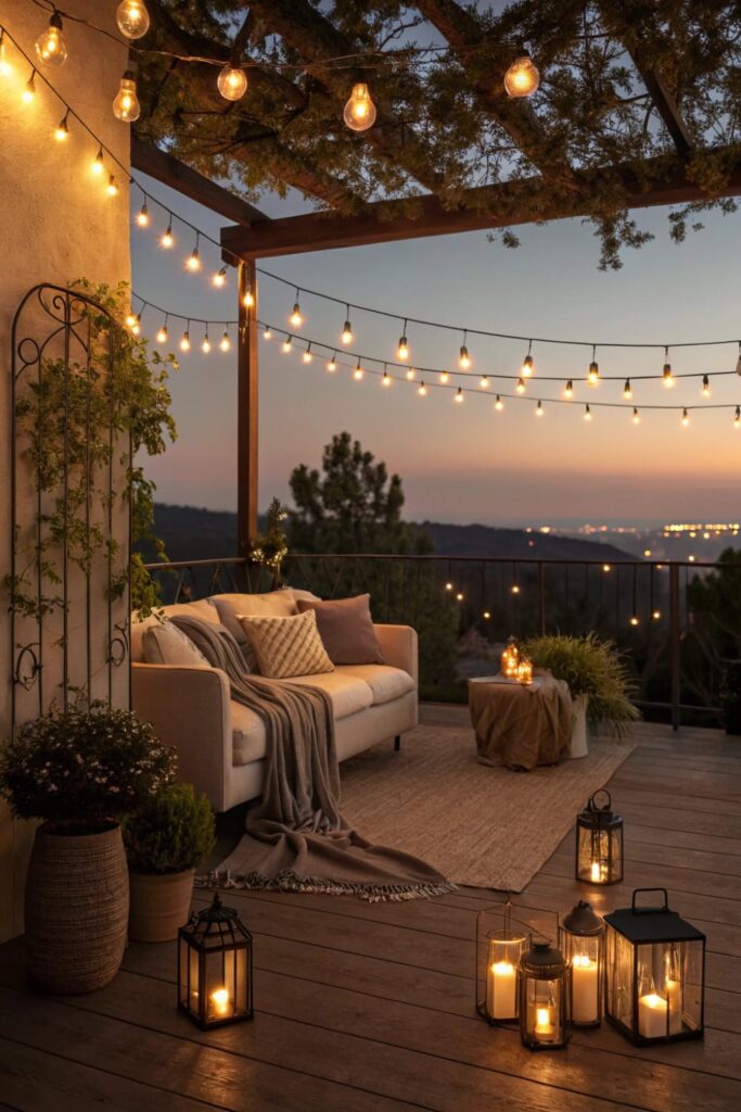 Warm Balcony Lights